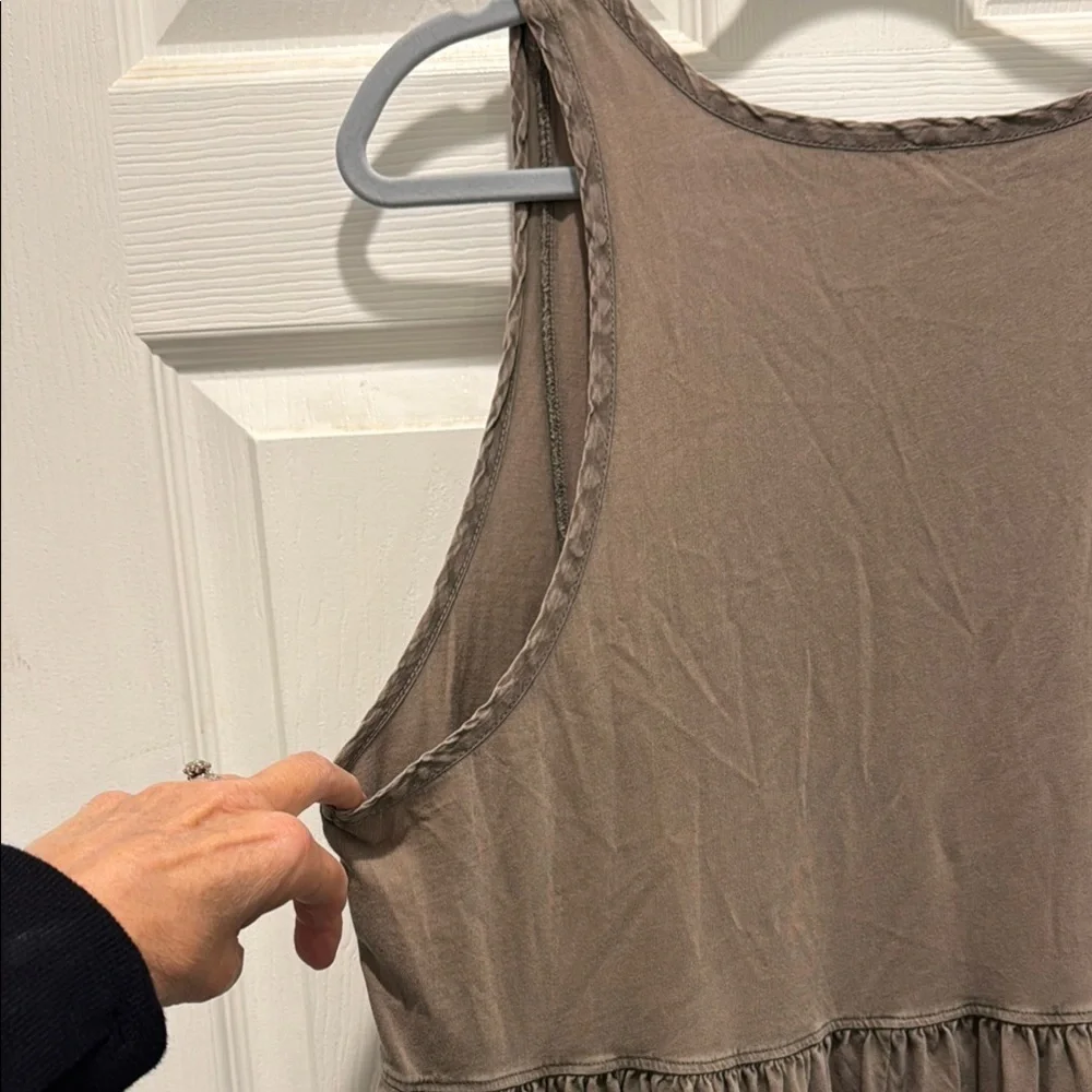 Free People Brown Sleeveless Tank Top‎ or mini with Asymmetrical Hem - Picture 10 of 12